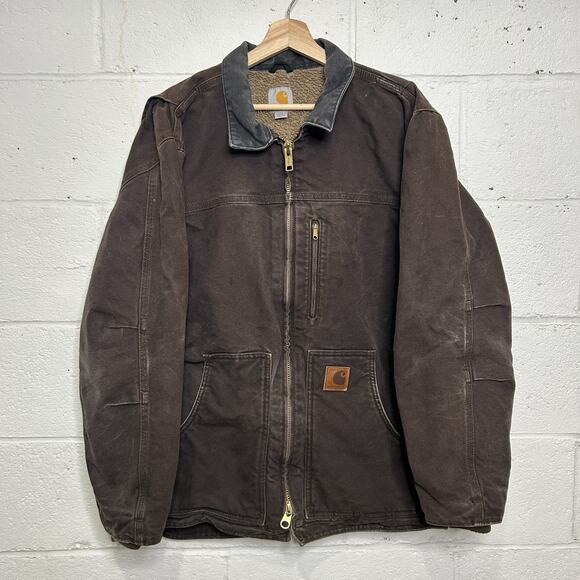 Carhartt Other - Vintage Carhartt Sherpa-Lined Ridge Jacket “Dark Brown” C61